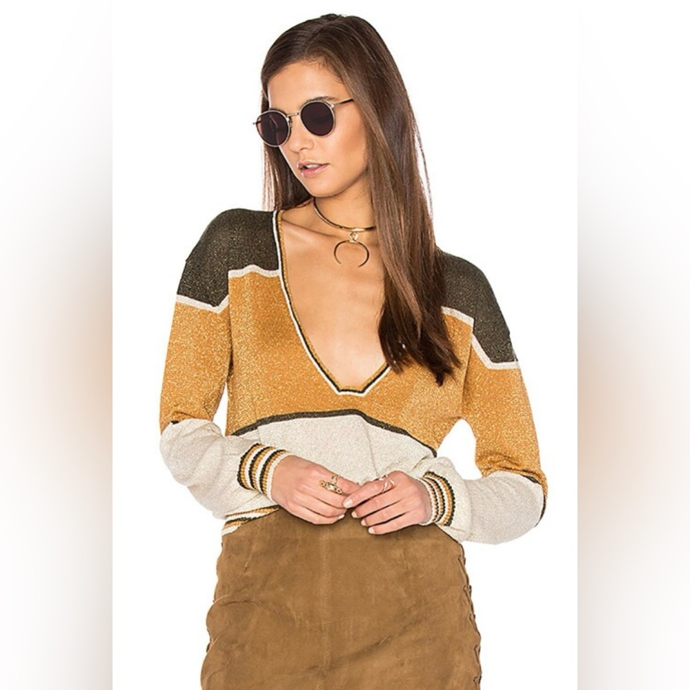 Free People Moss Gold Dust Pullover